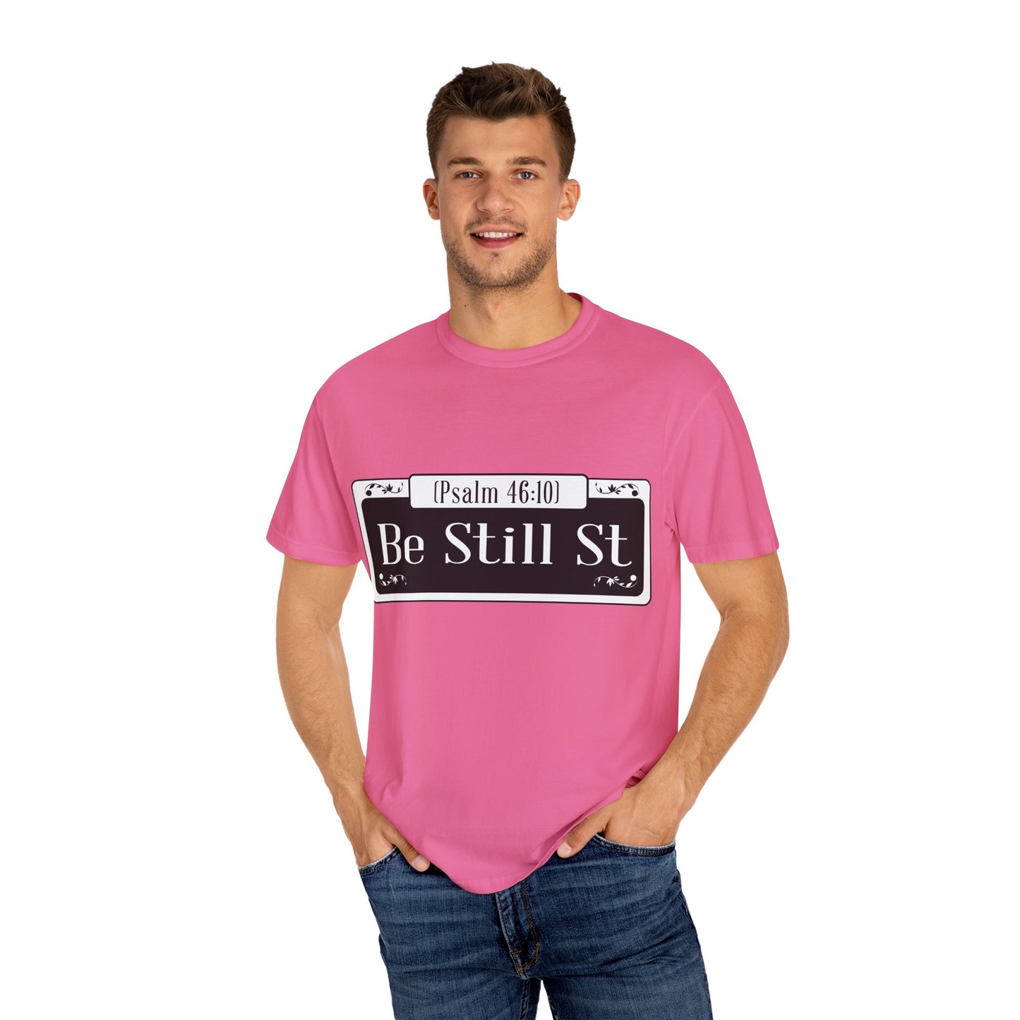 Be Still St. Unisex Heavy Cotton Tee - Inspirational Faith Shirt