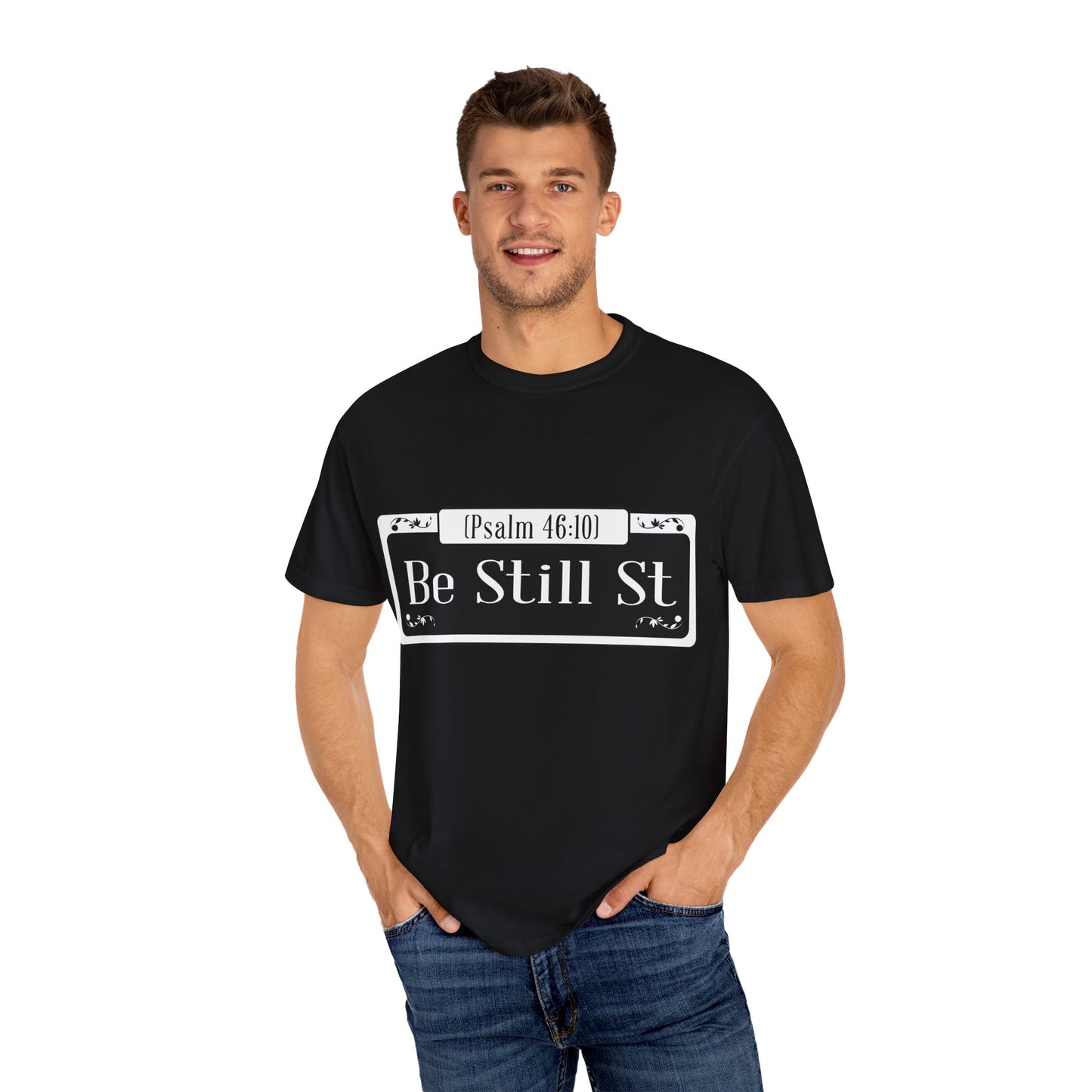 Be Still St. Unisex Heavy Cotton Tee - Inspirational Faith Shirt