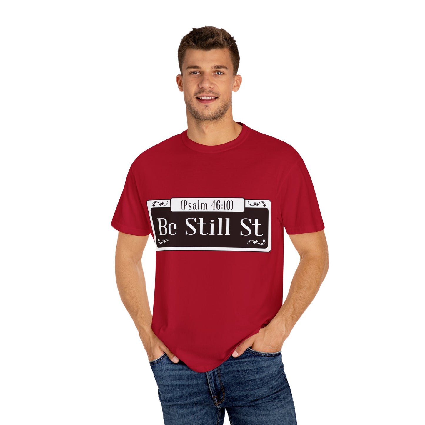 Be Still St. Unisex Heavy Cotton Tee - Inspirational Faith Shirt