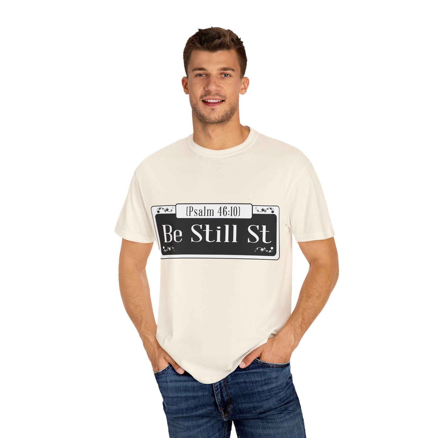 Be Still St. Unisex Heavy Cotton Tee - Inspirational Faith Shirt