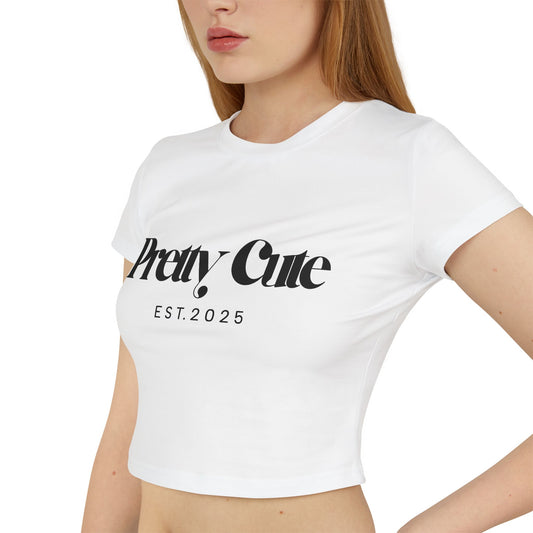 Pretty Cute Women's Baby Tee - Fashionable Cropped Top for Casual Outfits