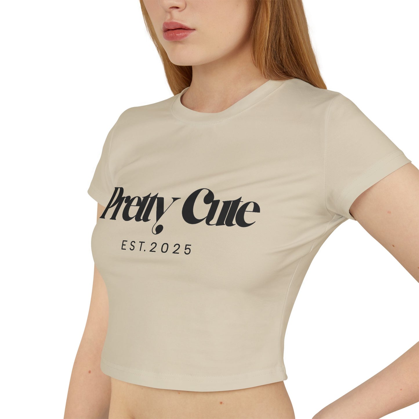 Pretty Cute Women's Baby Tee - Fashionable Cropped Top for Casual Outfits